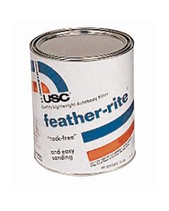 USC21330 image(0) - US Chemical FEATHER-RITE 21330 Lightweight Auto Body Filler, 1 gal, White, Paste/Gel, Lightweight