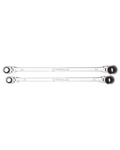 KTIXDDBM2120S image(0) - K Tool International Wrench Set 2 Piece Ratcheting Double Flex 120 Tooth