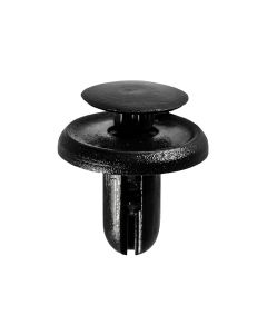 AVC21658 image(0) - AUVECO 21658 Push-Type Type 4 Retainer, 15 mm Dia Head x 11 mm L Stem x 6 mm Hole, Nylon, Black