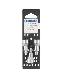 PRVIRP066201P3 image(0) - Prevost IRP 066201P3 Industrial Interchange Parallel Plug on Plate, 1/4 in, Tapered FNPT, Treated Steel