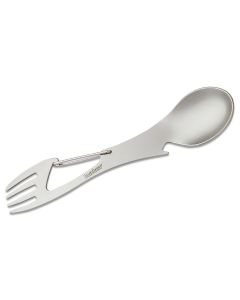 KER1145X image(1) - Kershaw Ration XL Utensil and Multi-function Tool: Fork Spoon and Bottle Opener - Silver