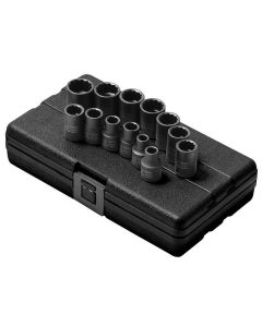 SUN3675 image(1) - SUNEX 13PC 3/8" DRIVE METRIC 12 PNT SOCKET SET