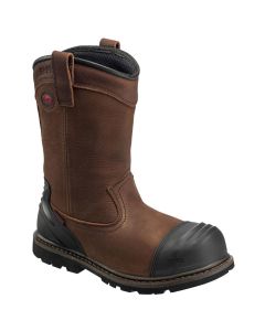 FSIA7876-7W image(0) - Avenger Hammer Wellington Series - Men's Boots - Carbon Nano-Fiber Toe - IC|EH|SR|PR - Brown/Black - Size: 7W