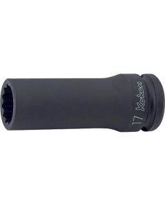KKN14305M-10 image(0) - Ko-ken USA 14305M-10 1/2 Sq. Dr. Socket 10mm 12 point Length 80mm