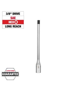 MLW45-34-1079 image(0) - Milwaukee Tool 3/8 Inch Drive 1/4 Inch Long Hex Bit Socket