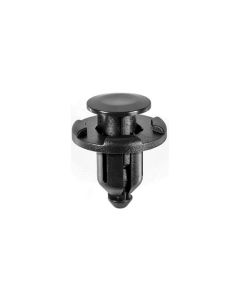 AUVECO 21563 Push-Type with Drive Pin Front Bumper and Fender Retainer, 20 mm Dia Head x 15 mm L Stem, Nylon, Black