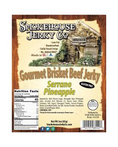 THS684428 image(0) - Tender Heifer Snack Co. Serrano Pineapple Gourmet Beef Brisket Jerky - 3oz