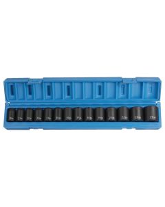 GRE1412M image(0) - Grey Pneumatic 1/2" Drive 14 Piece Standard Metric Set