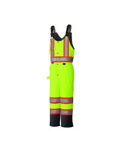 SRWV1120661U-3XL image(0) - Pioneer Hi-Vis 100% Waterproof Quilted Bib Pant  - Color:  Hi-Viz Yellow/Green  - Size: 3XL