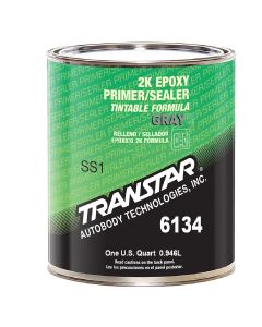 TRP6134 image(0) - Transtar Autobody Products 6134 - 2K Epoxy Primer Sealer/Groundcoat - 1 qt Can - Gray - 1:1:10 Mixing - 520 sq-ft/ Gallon at 1 mil Coverage