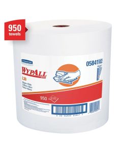 KIM05841 image(0) - Kimberly Clark WypAll 05841 L30 Series Jumbo Roll Towel, 13.4 x 12.4 in, 950, Double Re-Creped, White, 1 Plys