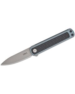 CRK7070 image(0) - CRKT (Columbia River Knife) Pup AUS 10 Bead Blast Plain Blade Folding Knife with Liner Lock Glass-Reinforced Nylon Handle - Black/Silver