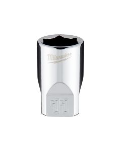 MLW45-34-9037 image(2) - Milwaukee Tool Milwaukee Tool 1/4" Drive 11mm Metric Socket with FOUR FLAT Sides, 6-Point, Vanadium Steel, Chrome