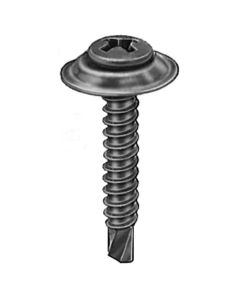 AVC11456 image(0) - AUVECO 11456 Phillips Oval/Sems Head Teks Point Countersunk Washer Tapping Screw, #8 Screw x 1 in L