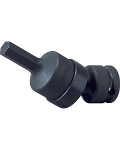 KKN13430M-10 image(0) - Ko-ken USA 13430M-10 3/8 Sq. Dr. Universal Bit Socket 10mm Hex Length 74mm