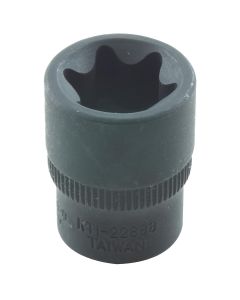 KTI22888 image(0) - K Tool International E18 X 3/8 " DR EXTERNAL TORQ SOC, EACH