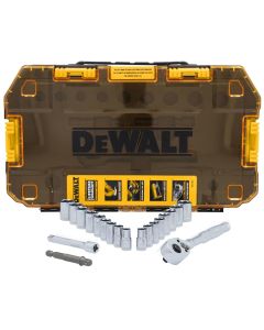 DWTDWMT45413 image(2) - DEWALT TOUGHSERIES TOUGH BOX 1/4 in. Drive Mechanics Tool Set - 20 Piece
