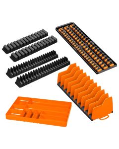 ERNORANGEPACK-TDE25 image(0) - Ernst Mfg. Tool Organizer Bundle: Screwdriver, Wrench, Plier, Socket, and Tray - Orange