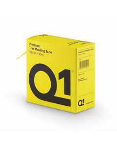 Q1PTT01 image(0) - PPM Q1 Products TT01 Premium Self-Adhesive Trim Masking Tape, 10 m, 10 mm THK, Sun Yellow
