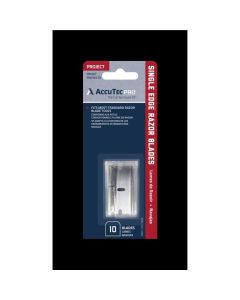 AccuTec Pro AccuTec Pro Single Edge Blade .009 1074 Alum Back 10BL/DSPR "Carded" (6CD/CT, 12CT/CA)