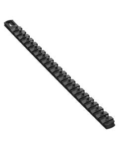 Ernst Mfg. 18 Inch Socket Organizer w/Twist Lock Clips - Black-1/4 Inch
