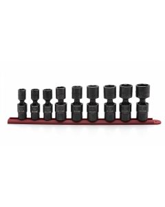 KDT84978 image(1) - GearWrench 9 Piece 1/2 Inch Drive 6 Point Standard X-Core Pinless Universal Impact SAE Socket Set