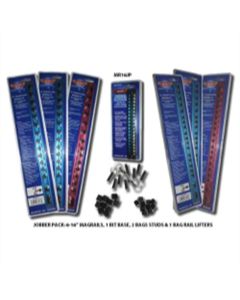 VIMMR16JP image(1) - VIM Tools 10 Piece Magrail Jobber Pack, Includes (6) 16 Inch Magrails, (3) 1/2 Inch Peg Packs And (3) 3/8, (2) Packs Of Studs, Rail Lifters And A Bit Base