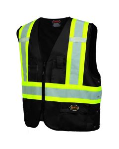 Pioneer Safety Vest  - Color:  Black  - Size: 2/3XL