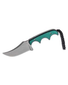 CRK2379 image(0) - CRKT (Columbia River Knife) Minimalist Persian 8Cr13MoV Bead Blast Plain Blade Fixed Blade Knife with Sheath Micarta Handle - Green