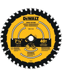DWTDWA171440 image(0) - DEWALT 7-1/4 In Carbide Circular Saw Blade 40 Tooth with 5/8 in Arbor (1 Pack)