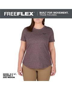MLWF452P-L image(0) - Milwaukee Tool Women's FREEFLEX Hybrid  Tee - Short Sleeve -  Purple -  L