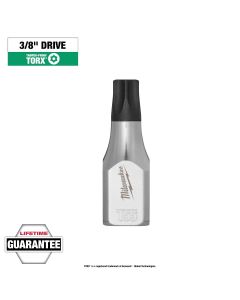 MLW45-34-1161 image(0) - Milwaukee Tool 3/8 Inch Drive T55 Tamper Proof TORX Bit Socket