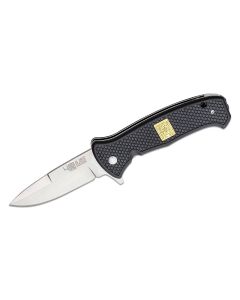 SUNAMK9202 image(1) - SUNEX Knife 40thS LLSA D2 58HRC Satin 3.6in Trad GlNylon 40th Black