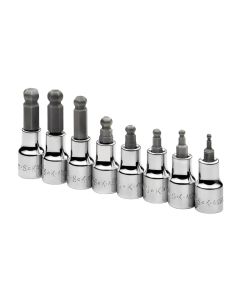 SKT19752 image(0) - S K Hand Tools BALL HEX BIT SKT SET 8PC MET 3MM-10MM