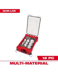 MLW49-22-4702 image(3) - Milwaukee Tool 12 Piece QUIK LOK HOLE DOZER Bi-Metal Kit with PACKOUT Compact Organizer