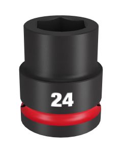 Milwaukee Tool SHOCKWAVE Impact Duty  3/4"Drive 24MM Standard 6 Point Socket