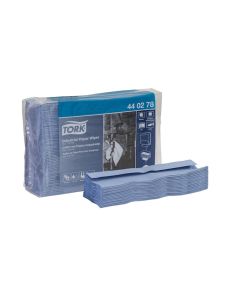 Tork Molnlycke 440278 Top-Pak Industrial Wiper, 10.4 in Dia x 123 ft L Roll, 90, Paper, Blue, 4 Plys