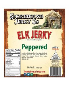 THS369781 image(0) - Tender Heifer Snack Co. Elk Peppered Exotic Jerky - 3.2 Ounce