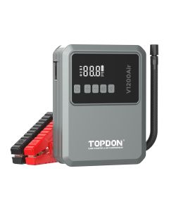 TOPV1200AIR image(1) - Topdon 2-in-1 1200 Peak Amp Jump Starter and Tire Inflator