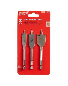 MLW48-27-0020 image(1) - Milwaukee Tool 3PC Stubby Flat Boring Set