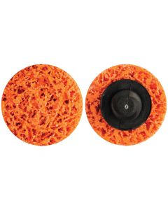 NOR38633 image(0) - Norton Bear-Tex Blaze Rapid Blend 38633 Non-Woven Quick Change Grinding Disc, 3 in Dia, Orange