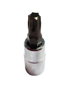 VIM Tools T25 TORX, Gun Metal Gray Bit, Satin Chrome 1/4 Inch Square Drive Bit Holder
