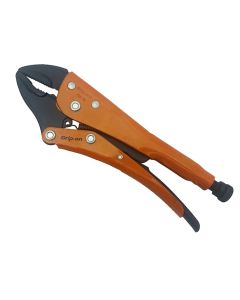 Anglo American Grip-On 10-Inch Straight and Concave Locking Jaw Pliers- Orange