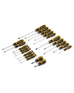 KDT80066H image(0) - GearWrench 20 Piece Phillips/Slotted/Torx Dual Material Screwdriver Set