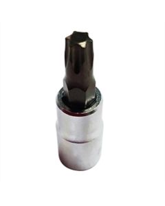 VIM Tools T6 TORX, Gun Metal Gray Bit, Satin Chrome 1/4 Inch Square Drive Bit Holder