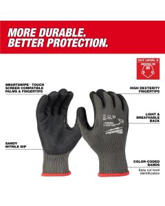 MLW48-73-8652E image(1) - Milwaukee Tool (1) Cut Level 5 Nitrile Dipped Gloves - L (48-73-8652E)