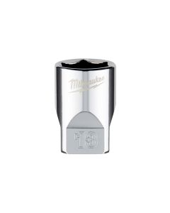 MLW45-34-9039 image(2) - Milwaukee Tool Milwaukee Tool 1/4" Drive 13mm Metric Socket with FOUR FLAT Sides, 6-Point, Vanadium Steel, Chrome