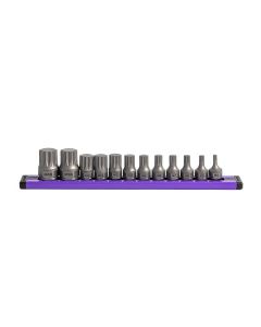 GETDDTS12S image(0) - Grip Edge Tools 12-PC RPT 1/4 & 3/8 Drive Low Profile Triple Square Dual Action Driver Bit Set