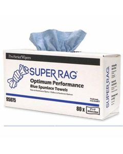 MDI95075 image(0) - MDI Pro-Series Super Rag 95075 Optimum Performance Supreme Towel, 80, 17 in L x 12 in W, Spunlace, Blue