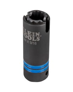 KLE66016 image(0) - Klein Tools 2-in-1 Impact Socket, 12-Point, 1-1/8 and 15/16-Inch
